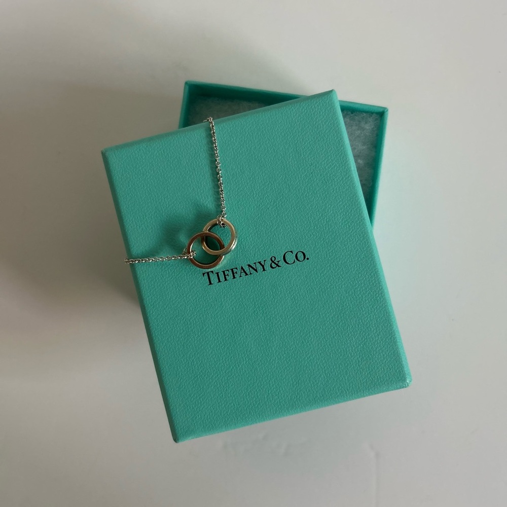 Tiffany & Co. Interlocking Circle bracelet- Silver with Rose Gold Accents